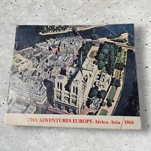 Vintage TWA Travel Booklet 1966 Airline Ephemera Europe Africa Asia